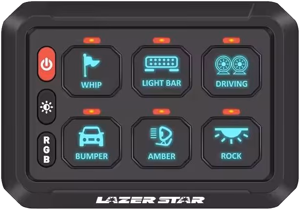 Lazer Star universal aux controller with 6-switch push pad